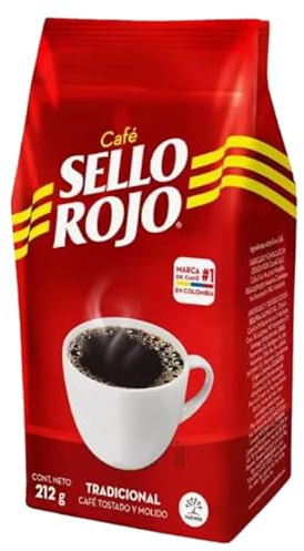 Café Sello Rojo Tradicional - Café Tostado Y Molido 212g - Auténtico Sabor Colombiano