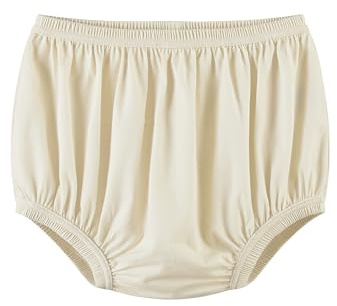 EEOST Adult Diaper Cover for Incontinence Noiseless Leak-Protection Underwear Plastic Pants Over Diapers Waterproof Rubber Pants(Beige, 3XL(Woman Size))