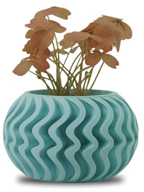 Koala Studio Brume - Pot Décoration d'Intérieur pour Plantes Synthétiques, Succulentes & Cactus Design - Original Petit Mini Cache-Pot Maison Salon (Bleu Pastel)