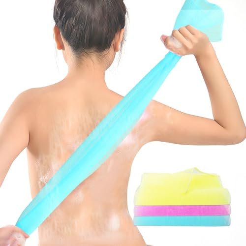 3 Stück Peeling-Waschlappen Rückenschrubber Rückenbürste Luffa-Schwamm Körper- und Rückenschrubber Peeling Schwamm Peelinghandschuh für Männer und Frauen Body Scrubber Loofah Sponge