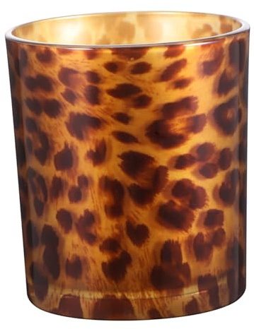 Garneck Kreativer Kerzenhalter Leopard Print Teelichthalter Für Tischdekoration Wohnaccessoires Bar Deko Und Büro Aus 9.00 X 8.00 X 8.00 cm 1 Stück