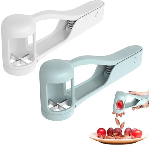2 Pieces Grape Slicer, Fruit Divider, Kitchen Gadget, Manual Slicer, Portable Fruit and Vegetable Slicer