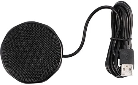 NUOBESTY 360grado Microfono Usb Per Riunioni Omnidirezionale Scheda Audio Plug and Play Riduce Rumore Per Casa Ufficio e Teleconferenze