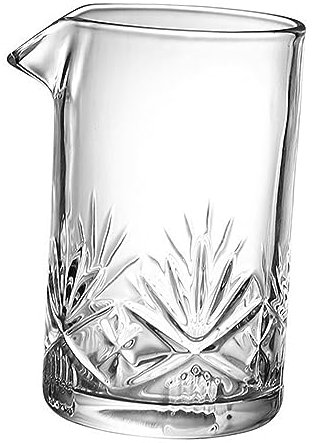 Cabilock Bicchiere Da Bar Per Mescolare Cocktail in Vetro Di Cristallo Inciso 700 Ml Base Pesante e Design Antiscivolo, Per Miscelazione Professionale e Domestica