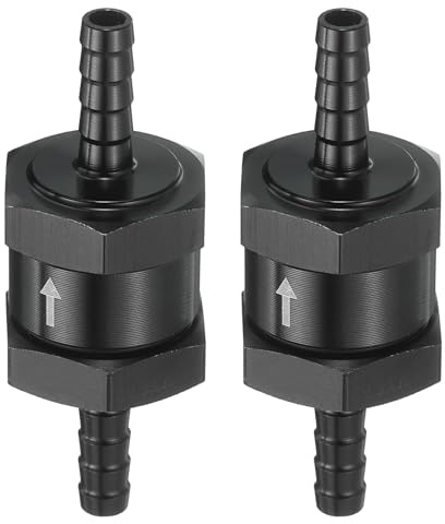 QUARKZMAN 2Pcs Válvula Retención Combustible 6mm (1/4) Para Gasolina Negro