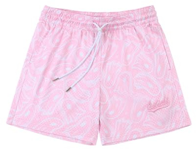 DIOTSR Basketball-Shorts für Herren, mit Kordelzug, Laufen, Workout, Sommer, Coole Freizeit-Shorts, 06 Pink Ghosts, Klein