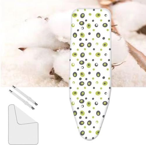 BTWYU Copriasse da Stiro Piccolo 13x37 14x42 15x45 Copriasse da Stiro di Ricambio e Imbottitura con Imbottitura Spessa, Imbottitura in Cotone for ASSE da Stiro, Regolabile(15x48 inch(120x40 cm))