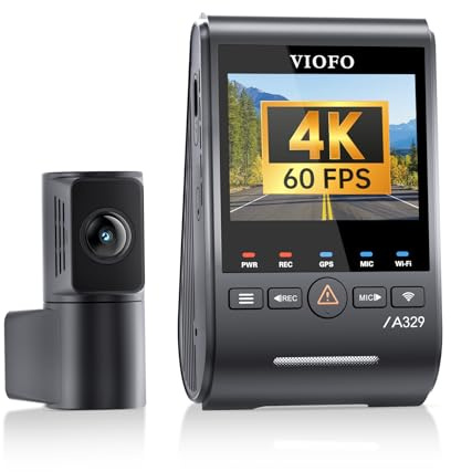 VIOFO A329S 4K 60FPS Dash Cam Front and Rear, 4K+2K Dual Dash Camera for Cars, Power Saving Parking Mode, Wi-Fi 6 App Control, Dual STARVIS 2 Sensors, Supports up to 4TB SSD