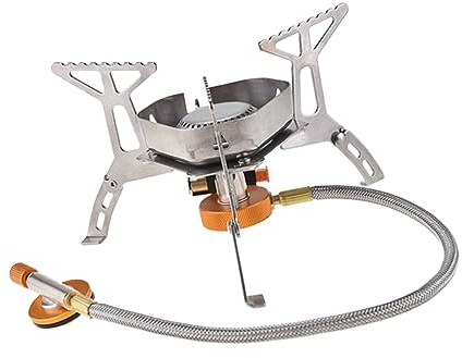 Milisten Réchaud Camping Portable Avec Allumage Électronique Et Coupe-vent Alliage Cuisinière Gaz Extérieur Pour Barbecue Et Randonnée