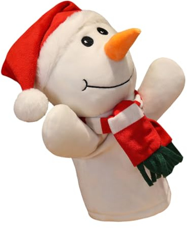 LRXIYODE Fingerpuppenspielzeug Cartoon-schneemann-weihnachtsfingerpuppe Mini-fingerpuppe Kreative Fingerpuppen Spielzeug für Eltern und Junge Mädchen Weiß