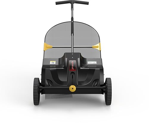 Splendor T-Handle 21' Lawn Sweeper Yard Sweeper for Easy Using Saving Space for Storage Stand up Design