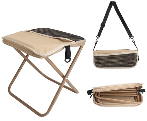 DAWRIS Sgabello Pieghevole – Leggero Sgabello da Campeggio Portatile, Sgabello Pieghevole per Outdoor, Sgabello da Giardino Pieghevole per Pesca, Escursionismo, Picnic e Viaggi, Stabile Sgabello in