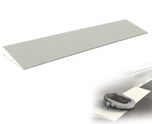 XQJLBZA Rampe de Seuil Portable en Plastique (Hauteur 1-6 cm) Robots Balayeurs, Rampe d'accès pour Portes, Marches, Bordures et Garages(Beige,100x20x4.5cm)