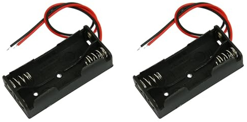 Rastapulz 2 supports de piles en plastique noir - 2 piles AAA de 1,5 V