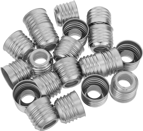 DIYEAH 20 Pièces Adaptateur de Douille de Lampe E27 vers E14 en Fer Argenté, Installation Simple et Gain de Place, pour Chambre et Atelier