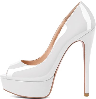 EDEFS Escarpins Plateforme Femme Talon 15 cm Talons Aiguilles Élégants Chaussures De Soirée Et Cérémonie