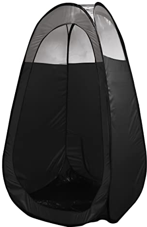 MINETAN BODY.SKIN Spray Tan Tent | Portable, Lightweight Pop Up Tanning Tent With Carry Bag, Black & 1/3 Clear, Professional Use, Mobile or Home Use, Great for Mobile Spray Tan Technicians