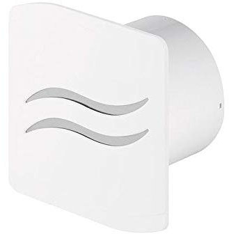 Bathroom Extractor Fan – Multiple Options Including Pull Cord, Timer, Humidity Sensor – Silent or Turbo – Chrome, White and Black Finish Options – Low Energy Consumption ((Turbo) Timer, PSB100)