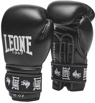 LEONE 1947 Ambassador Boxhandschuhe Unisex Erwachsene, Schwarz, 14 oz