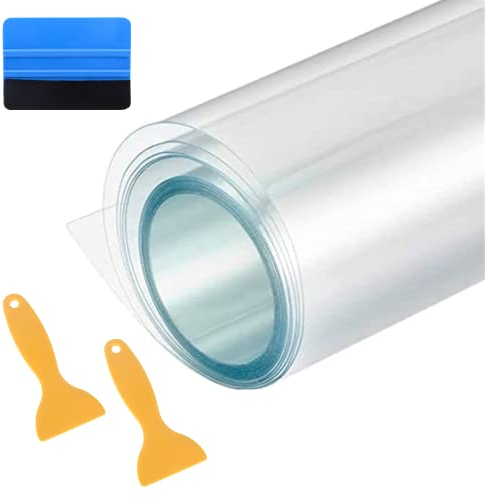 bangminda Film de Protection Transparent pour Voiture 30x300 CM Covering Vinyle de Voiture Film Autocollant Adhésif de Voiture Film Anti-rayures de Voiture Film Vinyle DIY Moto Vélo