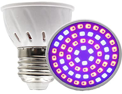 Chesoon 4 Uds Bombilla LED para Cultivo 220V 4W 200 Lúmenes 54 LED Bombilla para Cultivo de Plantas para Plántulas de Interior Verduras Flores Orgánicas