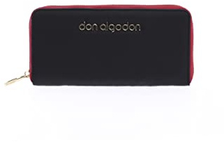DON ALGODON Silvia, Monedero Mujer, Carteras De Con Tarjetero Negro (Black), Estándar
