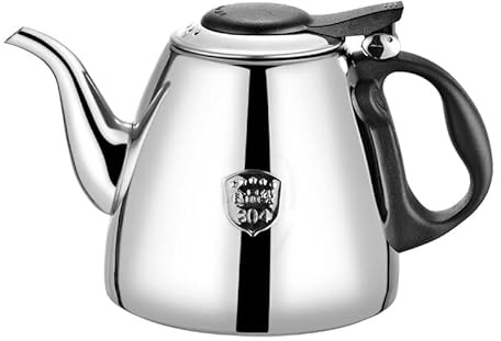 Nikou Stainless Steel Teapot, Stovetop Teapot 1.2L Tea Kettle for Stove Top, Tea Kettle Pot Coffee Pot with Heat Resistant Handle for Fruit Herbal and Infusion Tea