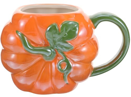 Kichvoe Tasse À Lait En Forme De Citrouille En Céramique 500Ml Avec Poignée Pour Halloween Et Automne Tasse D'Eau Et Café Décorative Pour Maison Bureau