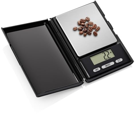 ETA digitale Küchenwaage I Pocky I Taschen-Digitalwaage I bis zu 500 g Tragkraft I Messgenauigkeit: 0,1 g I LCD-Display I TARE-Nullstellung I Zuwiegen