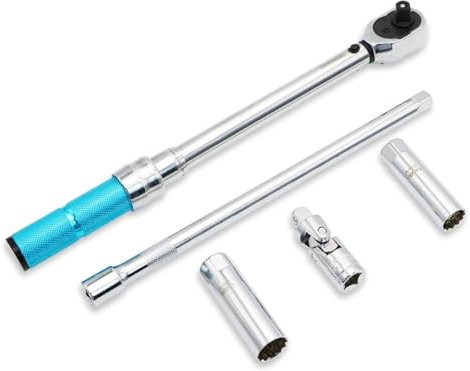 SHEDIE Llave inglesa, 3/8 pulgadas, 5-60 N.m, kit de herramientas de reparación de bicicletas ajustable, juego de herramientas manuales mecánicas, llave de cambio profesional