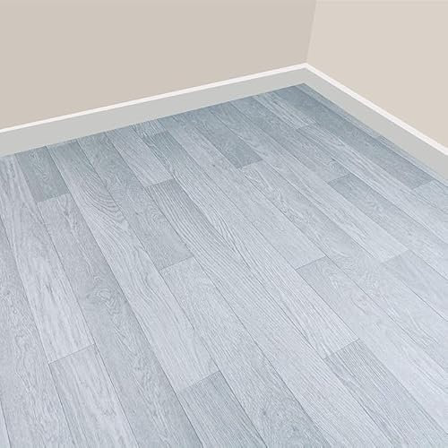 Grandismo Declan White Oak Effect Vinyl Lino Roll Flooring Kitchen Bathroom Waterproof Roll Sheet Anti-Slip Cushion Flooring (5metres x 4metres (16ft 4 x 13ft 1))