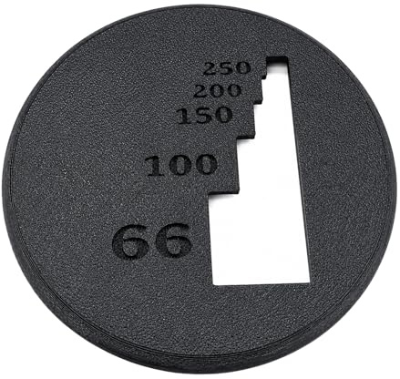 ZYRELYNX Disc Golf Range Mini Marker, A Disc Golf Range Finder for Measuring The Distance to Basket, Black, 1 Pack
