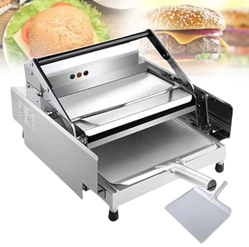forplubossmmp Tostadora De Hamburguesas Automática Pequeña, Máquina para Calentar Pan De Doble Capa, Temporizador De 0 A 3 Minutos Y 50 A 300℃, Tostadora De Pan Eléctrica, con Pala para Hamburguesas