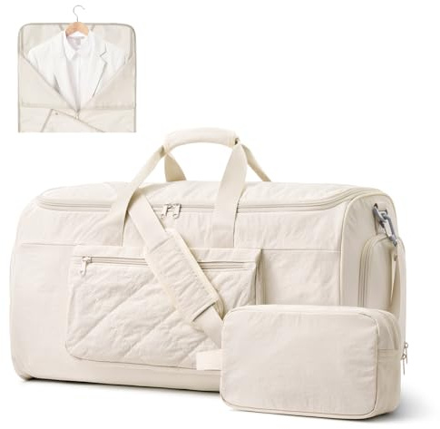 S-ZONE 50L Unisex 2-in-1 Umwandelbarer Kleidersack Nylon Kleidertasche Anzugtasche Carry On Garment Bag mit Kulturbeutel