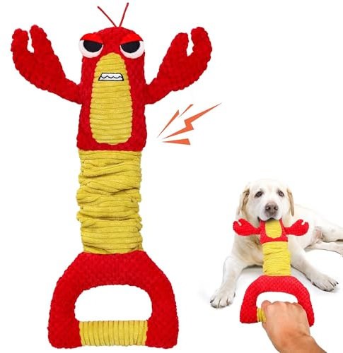 FLERDMAU Dog Toys Indestructible - Interactive Dog Toy for Boredom - Fun Indoor Dog Toys for Small and Medium Dog - Outdoor Fetch and Tug-of-War Game Entertainment - Perfect Dog Birthday Gift
