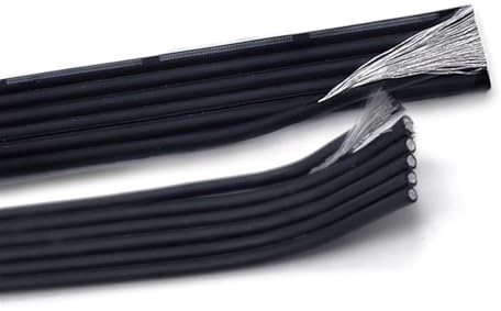 Canalina for cavi elettrici Solido 10 metri Super morbido silicone Cavo parallelo Resistente alle alte temperature 2P 3P 4P 5P 6P 8P 30AWG a 20AWG Connettore for cavo in rame multipolare (Colore: 22AW