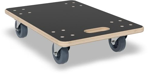 YARDIN 1 Stück Rollbrett Transportroller Möbelroller Rollbretter mit Feststellbaren Rädern Transporter 600 x 400 x 145 mm Transporthilfe für Umzug Möbel-Transport max. 200 kg Tragkraft