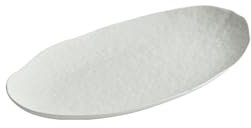 Ceramic household steamed fish plate, white oval salad plate - 14 inch fish plate