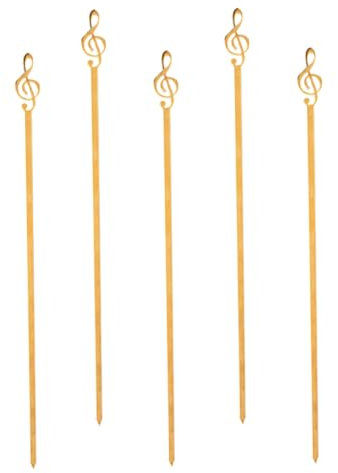 Toddmomy 5piezas Brochetas Inoxidable Planas Para Barbacoa Brocheta Musical Para Pinchos