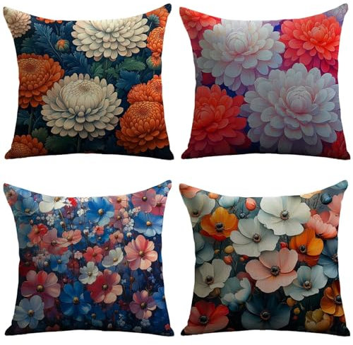 Cuscini Esterno Rurale Federe Cuscini Divano 70x70cm Cuscino Divano Giardino Velluto Copricuscini Decorativi Doppia Faccia Stampa Fodera per Cuscino per Sedia Camera Arredo Esterni Giardino JL-591