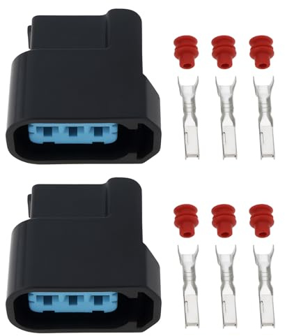 OTOTEC Lot de 2 Connecteurs de Bobine d'allumage à 3 Broches avec Bornes d'étanchéité Compatible avec Honda Civic Accord