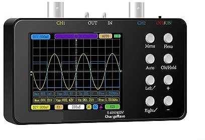 Osciloscopio digital portátil Tasa de muestreo de 50M Osciloscopio de ancho de banda analógico de 10M Medición de forma de onda de corriente de 6A de doble canal Identificación rápida(Type 3)