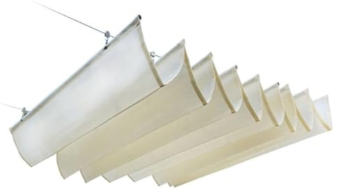 Auvent rétractable pour pergola - Pour extérieur, protection UV - Voile ondulée pour patio, terrasse et jardin (1,1 x 5,5 m)