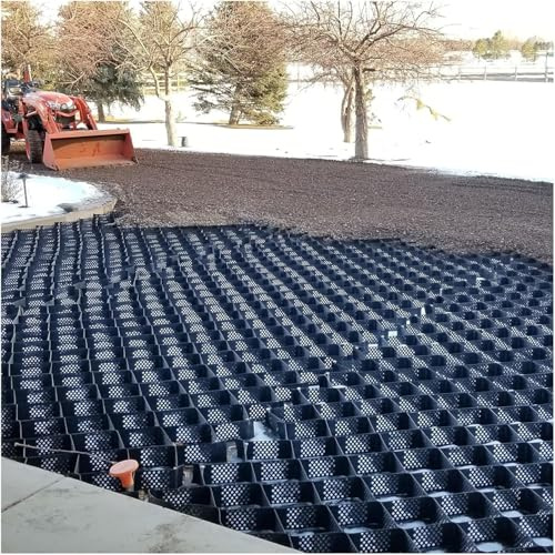Griglia stabilizzatore a nido d'ape da 10,2 cm, resistente HDPE, per ghiaia, terreno e tappeto erboso (1 m x 3 m) – sistema di supporto per pavimentazione resistente