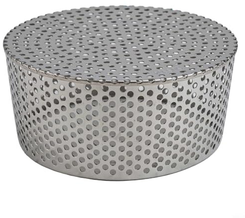 Filtro di scarico per grondaie in acciaio inox, protezione per tubi di scarico con schermo a rete per prevenire foglie, ramoscelli e detriti, adatto per tubi di diametro 40-200 mm, per drenaggio del