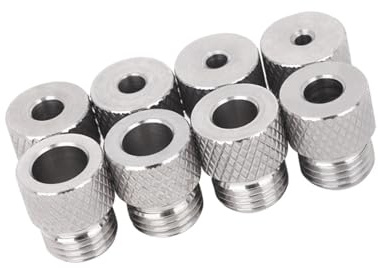 DOUDINGMAO Juego de bujes de taladro de acero inoxidable resistentes para herramientas de perforación, 8 piezas, mangas roscadas M14 x 1.5, bordes enrollados antidesgaste