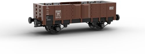 Stone Heap Ommr 33 Güterwagen, 2-Achsig, Historisches Design, 20 x 7 x 6,5 cm, 508 Klemmbausteine, Eisenbahn Modellbau Set, Kompatibel mit Schienenmodellen, Ab 14 Jahre, 380g