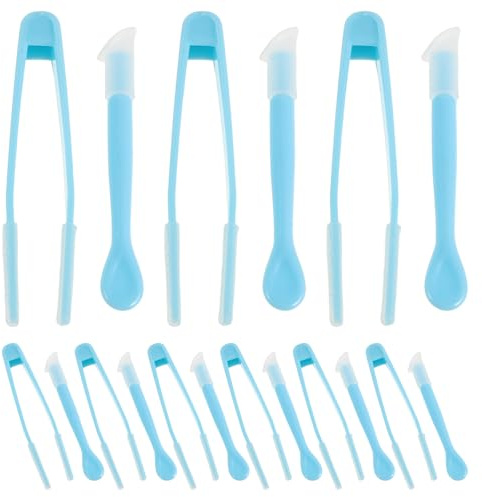 VILLFUL Outil de Retrait de Lentilles de Contact 20 Pièces en Plastique Bleu, Ventouses pour Lentilles Rigides, Kit Portable D’entretien ’application, Adapté pour Usage Voyage et