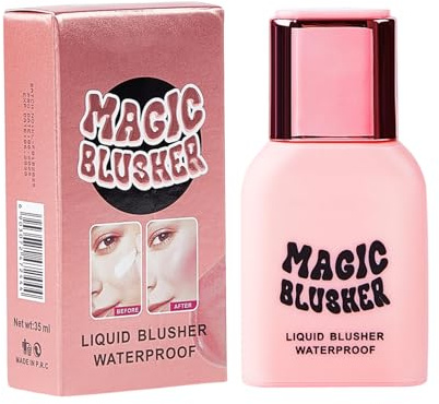 Fard à joues liquide, waterproof, avec changement de température, pour femme, maquillage cosmétique liquide pour la peau, look naturel quotidien pour fille, longue durée