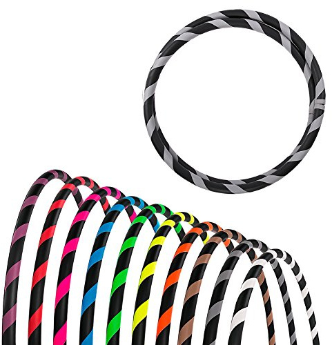 hoopomania Plegable Principiantes aro, Unisex, Faltbarer Anfänger Hula Hoop Reifen, Gris, 95 cm